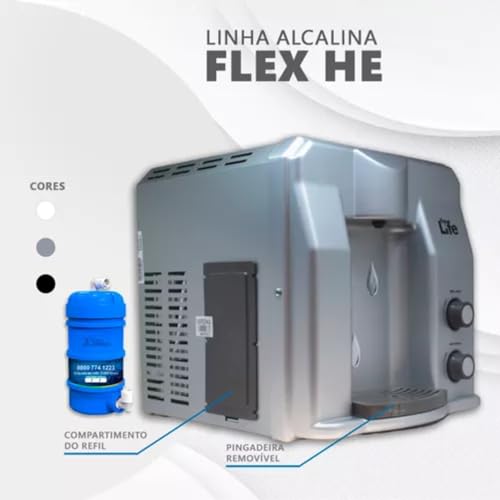 Purificador Super Água Alcalina Mineralizada Gelada Ph 9,5 Redox/Pral Negativo Flex HE - Top Life (220, Prata) - Imagem 2