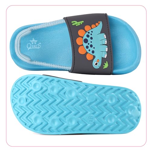 Toddler Boys Girls Slides Sandals with Elastic Strap Non-Slip Flip Flop Lightweight Little Kids Shower Slippers Beach Pool Shoes3