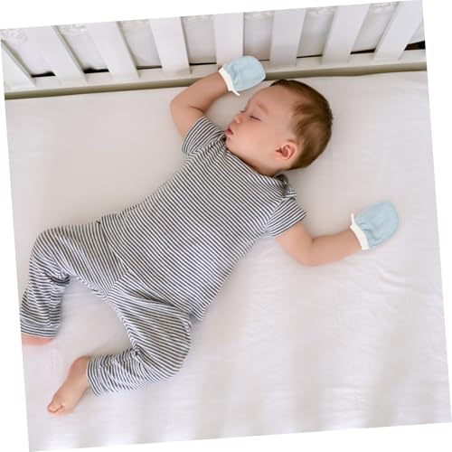 2 Pairs of Anti-Scratch Baby Gloves Breathable Cotton Infant Mittens Drawstring Design for Newborns and Toddlers Lightweight and Comfortable4
