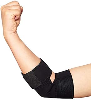 Adjustable Elbow Brace Support CoolMax Breathable Compression Arm Sleeve Wrap for Olecranon Joint Pain, Bursa Protection, Arthritis & Tendonitis Relief (One Size Fits Most)