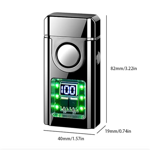 Encendedor de tres llamas con indicador LED y ventana transparente de aire 7