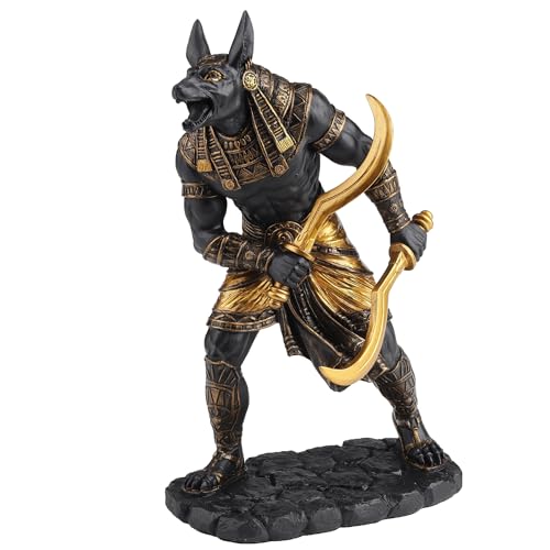 Estatua de Anubis Egipcio 8.88 pulg Negro Dorado