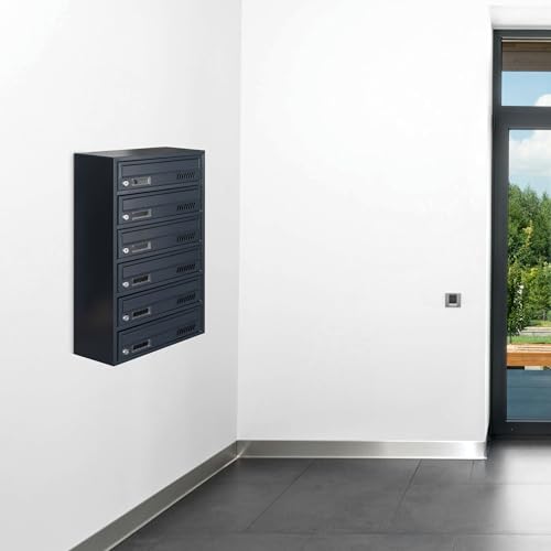 Boîtes aux Lettres avec Fixation Murale GLM 6 RAL 7016 25cm Profondeur A4 – vue 8