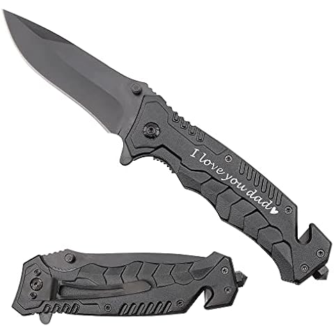 Gtizry Gifts for Dad from Daughter Son, Engraved Pocket Knife - I Love You Dad, Christmas Gifts for Dad, Fathers Day Unique Gift for Dad, Birthday Tool Gifts for Dad Cover
