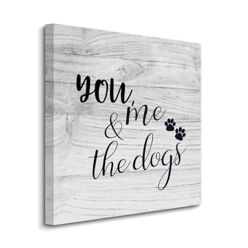 Lienzo decorativo You Me And The Dogs para crear un salón acogedor y pet-friendly