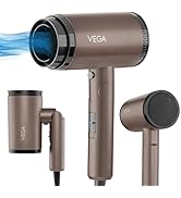 Vega Dry-Up 2000W Hair Dryer for Men & Women with 3 Heat & 1 Speed Setting & Cool Shot Button, Bl...