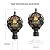 Globe Outdoor Lamp Post Lights for Driveway Yard Patio Garden, Aluminum Waterproof Exterior Pier Mount Lamp, Round Pole Lantern Outside Lawn Post Lighting Fixtures for 3" Pole Fence Deck, 2 Pack