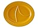 Tuxton BUZ-1444 Vitrified China Oval Divided Platter, 14-1/2", Mustard (Pack of 6)