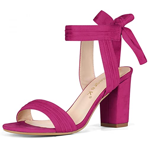 Allegra K Sandaà Bout Ouvert à la Cheville et à Talons Chunky Rose Vif 39 Cover