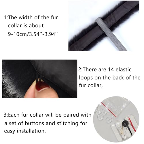 Real Fox Collar Scarf for Women Men Black White Natural Fur Scarves Winter Jacket's Hood Trim Neck Warmer Unisex 70cm3
