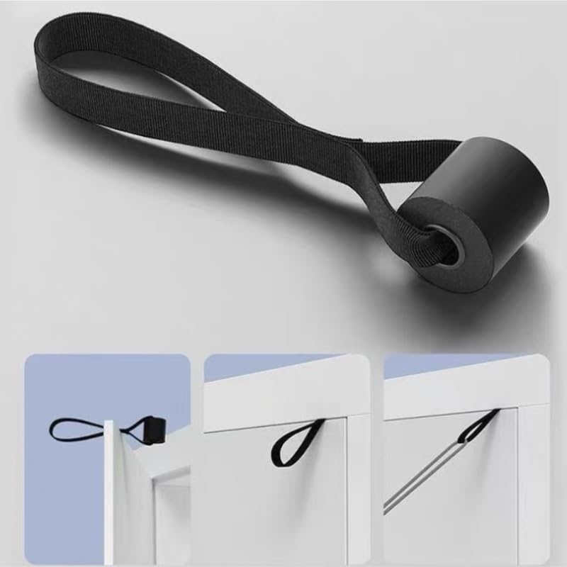 Black Fitness Door Hook Accessory Tension Rope Training Foam Clip Holder image 3