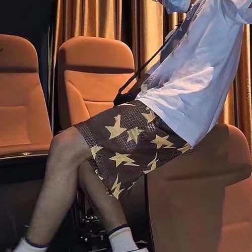 Shorts Mesh Print Drawstring Shorts Hip Hop Casual Cool Workout Basketball Short Pants2