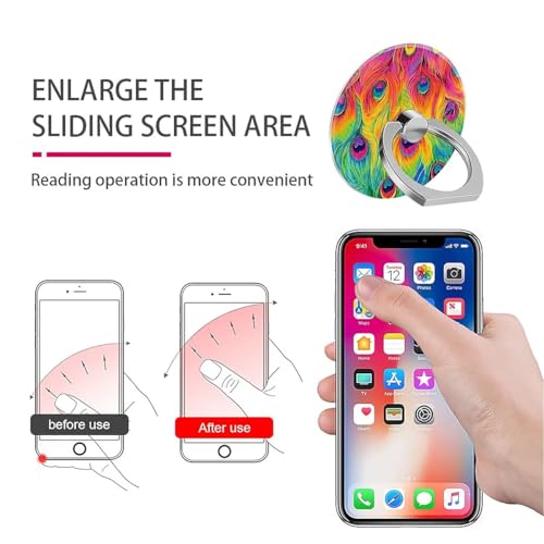 Sujeción de anillo para teléfono celular con diseño cromado y alta resistencia 6