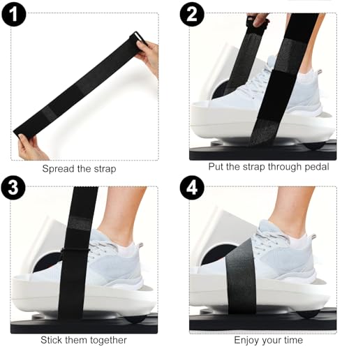 Image of Leg Exerciser Traction Straps, Under Desk Elliptical Pedal Band for Seniors, Secure & Stability for Electric Ellipse Equipment