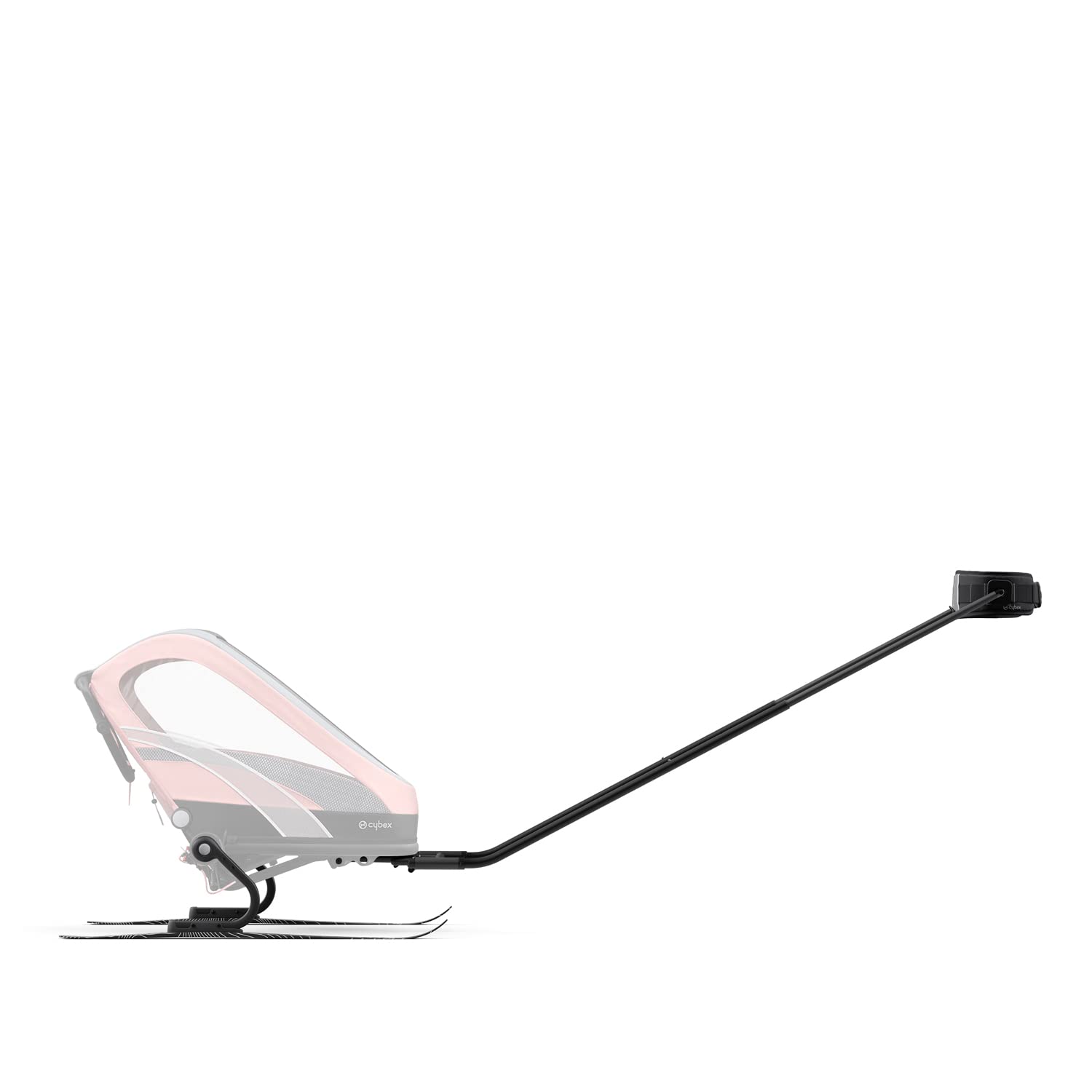 Cybex Skiing Kit per Rimorchio Multisport ZENO, Inclusi 2 barre di traino, 2 sci e cintura, Nero