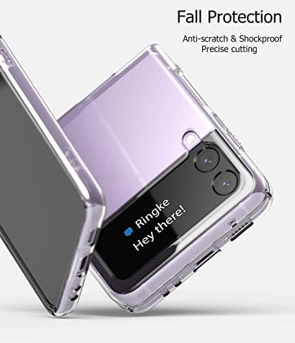 Case for Samsung Galaxy Z Flip 3 Cover [Slim Fit] Hard Transparent PC Cover,[Anti Yellow] Shock-proof Bumper Phone Case for Samsung Galaxy Z Flip3 5G 2021- Crystal Clear