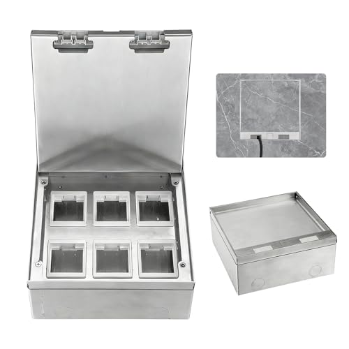 Enchufe de Suelo para Depósito de de Acero Inoxidable 4000W/16A Caja de Enchufes Empotrable