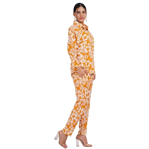 Image of Women's Co-Ord Set - Casual Wear Shirt & Pant Set | Fancy Top and Bottom Outfit | Full Matching Set for Women | Stylish Kurta Pant Set