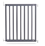 Safetots Robustes Holz Babygitter für Treppen, Grau, 63.5 cm - 105.5 cm, Holz Schraubgitter, Schraubbefestigung als Sicherheitssperre, stilvolles Design und praktisches Sicherheitsgitter