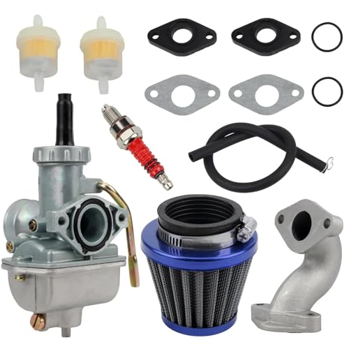 HPZPRPCEW Für PZ20 Motorradvergaser Mit Luftfilter, Zündkerze, Ansaugkrümmer Für 50 70 90 110 125 Ccm 4-Takt ATV UTV Motocross(Stil A) HPZPRPCEW Für PZ20 Motorradvergaser Mit Luftfilter, Zündkerze, Ansaugkrümmer Für 50 70 90 110 125 Ccm 4-Takt ATV UTV Motocross(Stil A)