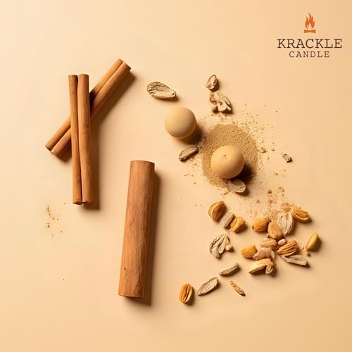 Image of Krackle Candle | Pine Forest | 16 oz Scented Candle with Natural Crackling Wooden Wick | Poured in the USA | Cedar, Cinnamon & Nutmeg Fragrance