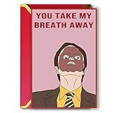 Ziwenhu Humorous The Office Valentines Card for Boyfriend Girlfriend, Funny Dwight Schrute Anniversary Card Gifts…