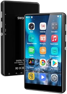 80GB MP3 Player with Bluetooth and WiFi, 4-inch Full Touchscreen MP4 MP3 Player, Android Music Player with Spotify, Amazon Music, Audible, Chrome, Hiby Music, TF Card Support 512GB