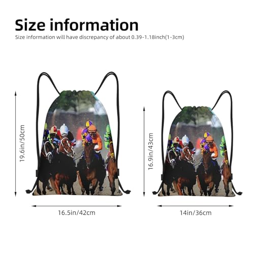 Cute Horse Drawstring Bags for Women Men Backpacks Travel Hiking Daypack Crossbody Bag4