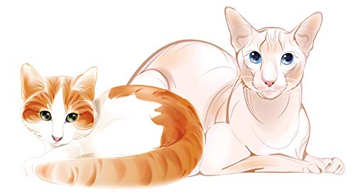 paredGatos sentados en colores nobles animales domésticos Cover