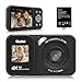 Rollei Compactline 64 Dual Screen Digitalkamera, 64MP 4K Fotoapparat mit Dual Display Kompaktes Fotokamera mit 18X Digitalem Zoom für Kinder Anfänger Schwarz, Digital-Kamera-Kompaktkamer...