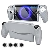 EasEasy Compatible for Sony PlayStation Portal Case, Soft Silicone Protective Cover with 9H Tempered Glass...