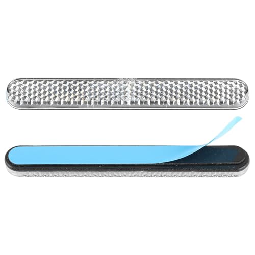 2 Stück Mini Fahrrad Reflektoren, 100x13x7mm Weiße Selbstklebend Rückstrahler E4 Reflektoren Fahrrad & Motorrad Reflektor für Fahrräder, Motorräder & mehr