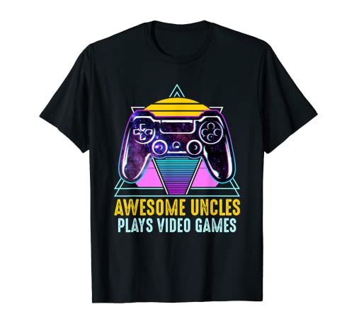 Impresionante Tíos Juega Videojuegos Retro Gaming Divertido Gamer Camiseta