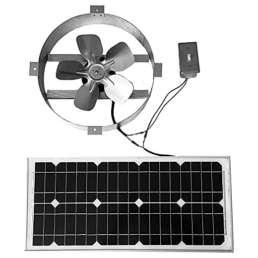 Amtrak Solar Powerful 50-Watt Solar Roof, Attic, Exhaust Fan Quietly Cools and Ventilates Your House, Garage, RV or Boat and Protects Against Moisture Build-up (with on/off Switch)