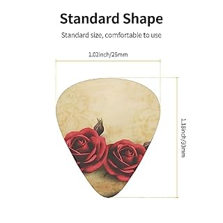 Lot de 12 médiators vintage en forme de rose pour guitare électrique, ukulélé - Les Beatles, Paul McCartney, John Lennon, RIngo Starr, George Harrison Lot de 12 médiators vintage en forme de rose pour guitare électrique, ukulélé – Image 4