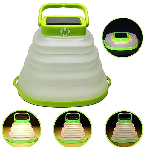 Solis Convene Solar Camping Lanterns-Collapsible Camping Essentials,IP65 Solar Lights Outdoor Waterproof,USB Portable Camping Hanging Lamp for Backpacking Gear,Emergency,Tent,Travel,Hiking