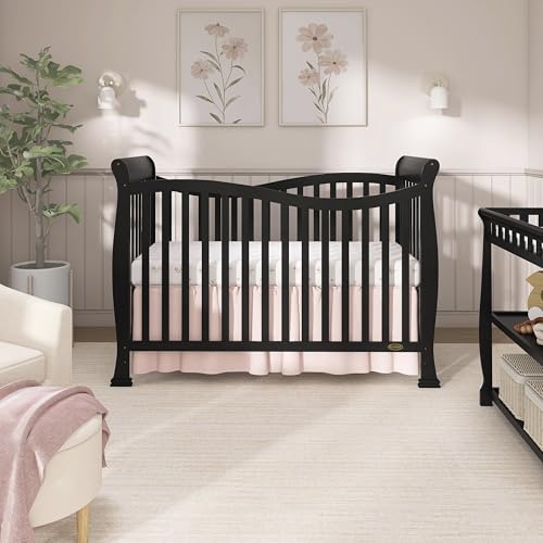 Image of Dream On Me Violet 7 in 1 Convertible Life Style Crib, Black