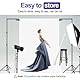 EMART Fotohintergrund Papier Weiße Papierrolle Fotowand Hintergrund | 1,3 x 4,9 m | Arktisches Weißer | Matt Nahtlos für Fotoshooting, Produktfotografie, Portrait, kompatibel mit Hintergrundständer