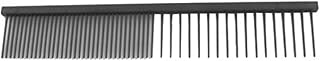 GROOM PROFESSIONAL Black Anti Static Fine/Coarse Dog Comb - Half Coarse/Half Fine Teeth Grooming Comb for Dogs - Pet Hair Comb - Teflon Coating to Reduce Static - 20cm Length