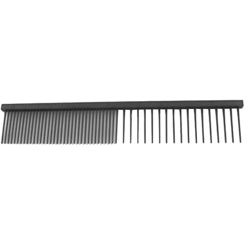Pente para cães antiestático com dentes finos e grossos GROOM PROFESSIONAL preto 20 cm
