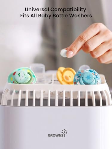 Image of GROWNSY Bottle Washer Detergent Tablets, Plant-Based Enzyme Formula, Removes Milk Residue & Odor, Safe for Baby Bottles & Pump Parts, Compatible with All Bottle Washers, Unscented, 150 Count