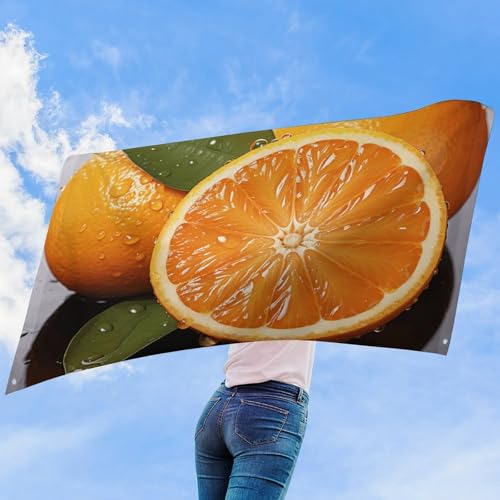 Drapeau orange en polyester durable de qualité supérieure avec 4 œillets de fixation