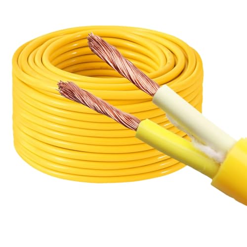 Rallonge 2 fils avec fiche et prise câble PVC étanche jaune 2.5mm²