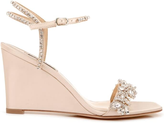 Zapatos Noche Mujer Sandalia Jewel Badgley Mischka Donna - Tacón