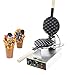 Gofrera Máquina Eléctrica, Hong Kong Bubble Waffle Maker, Gofreras Electricas Belga, Waffle Hierro Antiadherente con Control de Temperatura 50-250℃, 180°Temperatura Regulable