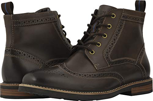 Image of Nunn Bush Odell Wingtip Boot with KORE Walking Comfort Technology Brown Ch 8.5