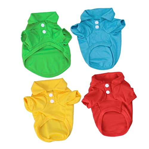 HAPINARY 4個 ペット犬服 pets 女の子の犬のアクセサリー 大型犬用の犬の衣装 ダックスフンド 犬用冷却ベスト 小型犬用ドッグベッド 犬服ミディアム 子犬 小型犬用の犬 犬のTシャツ