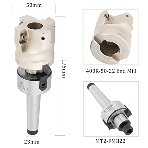 Image of End Mill Set, End Mill Cutter,with Face Mill Holder, Wrench,Carbide Inserts,for Machining