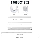 Wardrobe Rail, 40 to 212 CM Clothes Rail, Extendable Wardrobe Hanging Rail, Heavy Duty Wardrobe Pole Clothes Hanging Rail for Wardrobe, Cabinet, Cupboard - Image 5