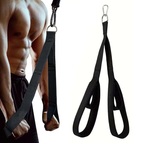 NANASUGUR Corde Triceps, Attache de câble pour Triceps Fitness Materiel Attachement, Sangle de Tirage Musculation Équipement de Gym Poignées, Bande de...